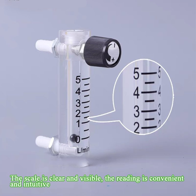 0.5-10 LPM Panel Oxygen Flow Meter with Valve O2 Gas Flow Meters for Air Cleaning Equipment Parts