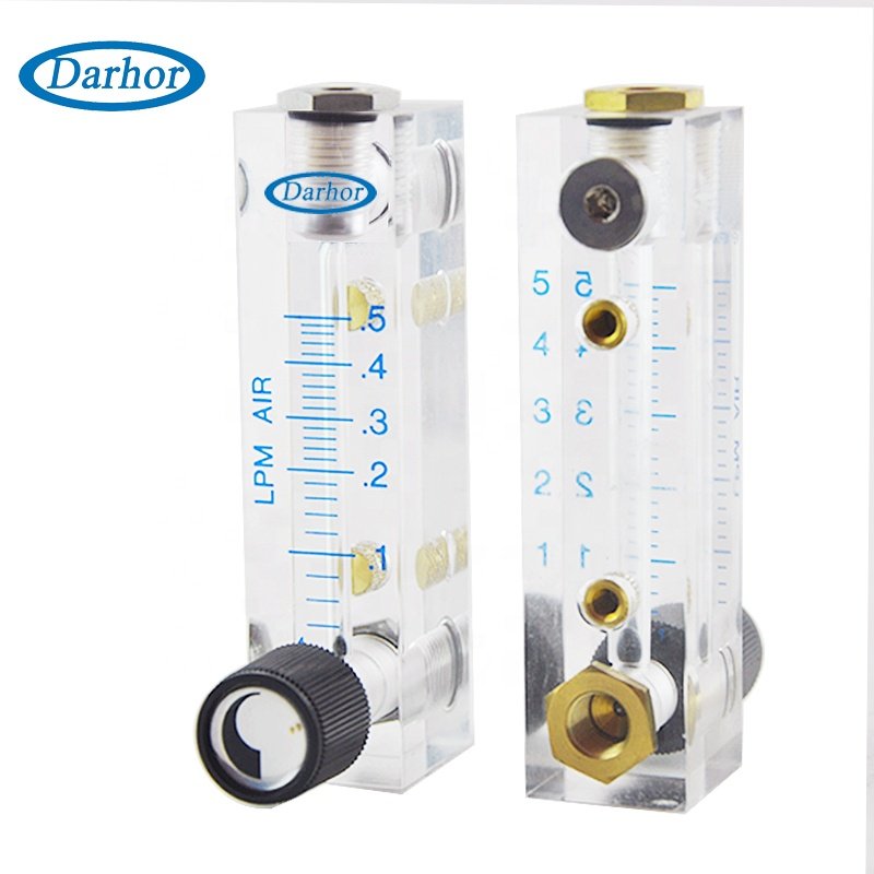 Darhor DFG-4T OEM Direct Reading Acrylic air Flow Meter 6mm Tubing Gas Flowmeter