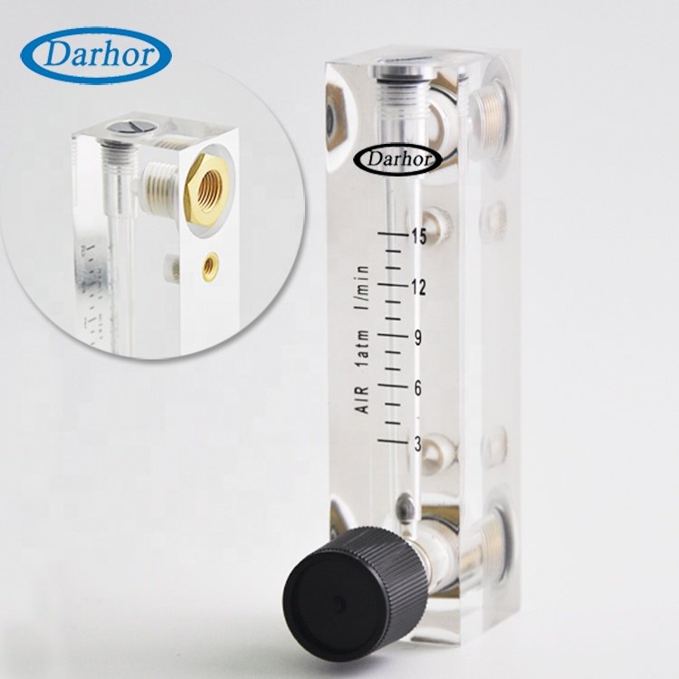 Darhor DFG-4T OEM Direct Reading Acrylic air Flow Meter 6mm Tubing Gas Flowmeter