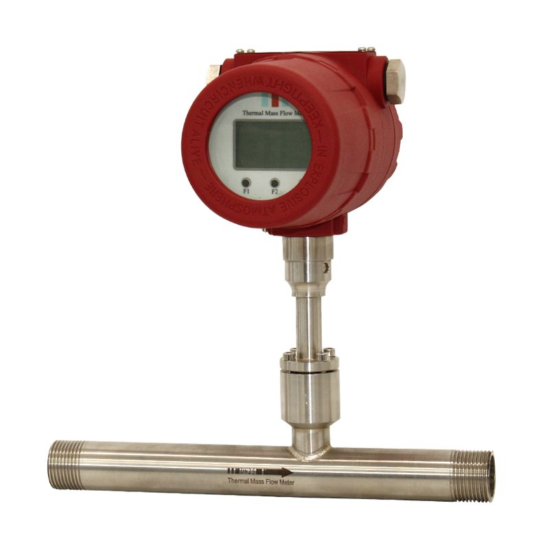 Small Size DN10 DN15 Gas Flow Sensor CE Insertion EXD Wide Range Thermal Mass Gas Flow Meter