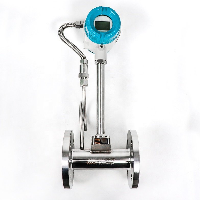 Air vortex Flow Meters DC 24V 0.2% Accuracy Temperature and Pressure Compensation Flow Meter for Boiler Steam