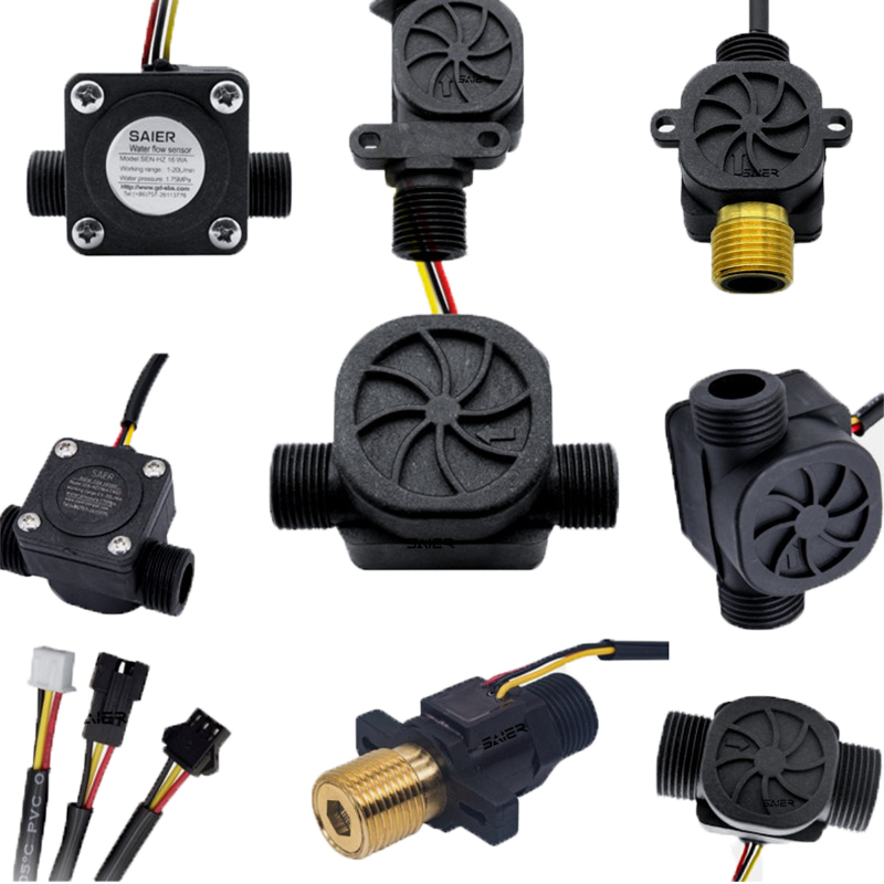 Factory Direct Sales Liquid Flow Meter Sensor Hall Effect Flow Sensor Water DC3-24V Water Flow Sensor For Solar Water Heater