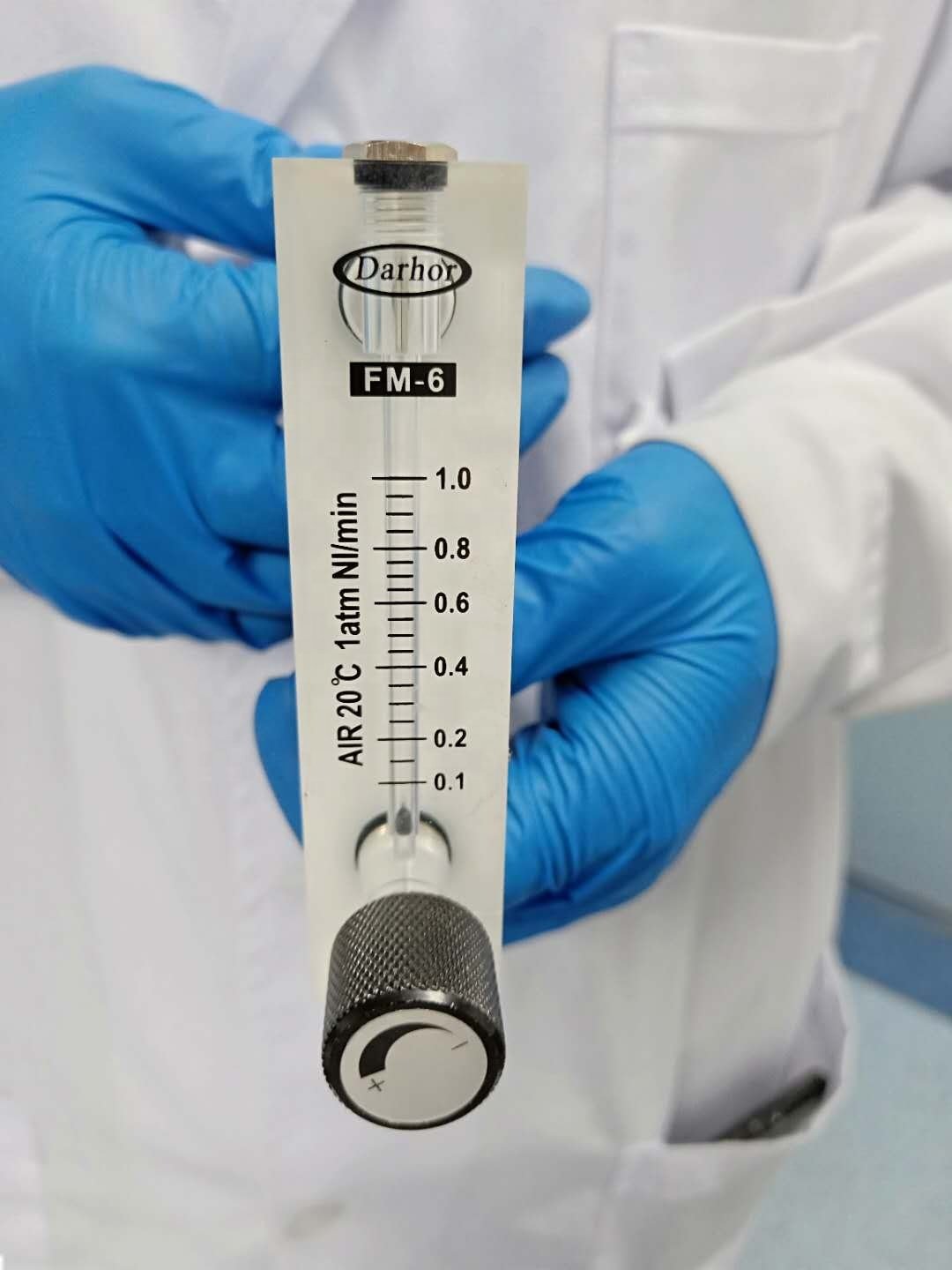 Darhor Direct Sale 0-10L/min Gas Flow Meter OEM 6mm Adjustable Argon Nitrogen Rotameter Lab air Flow Meter