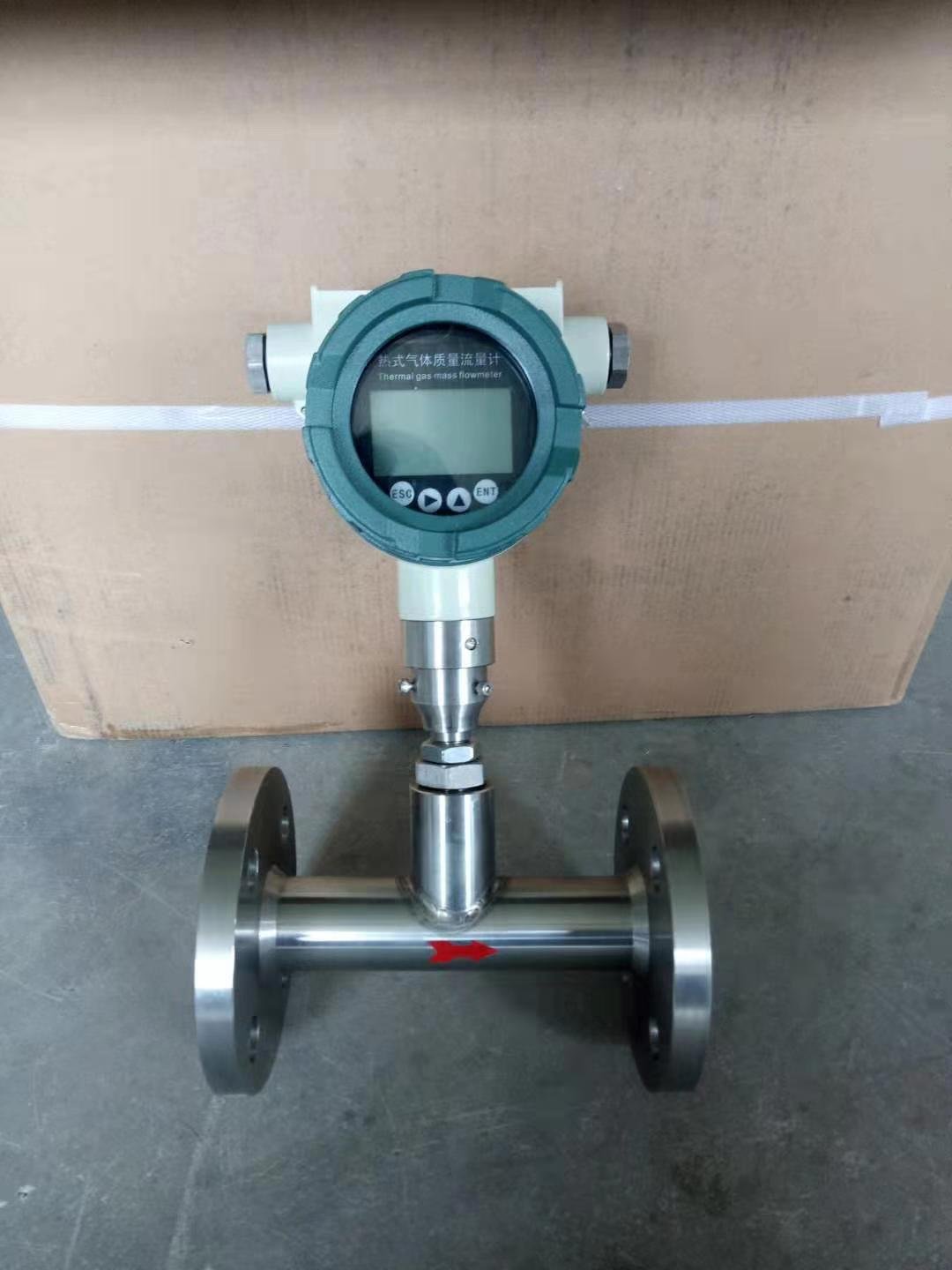SS304 Lcd Display Thermal Mass Flowmeter Convertor air Propane Methane Gas Steam Biogas Flow Meter