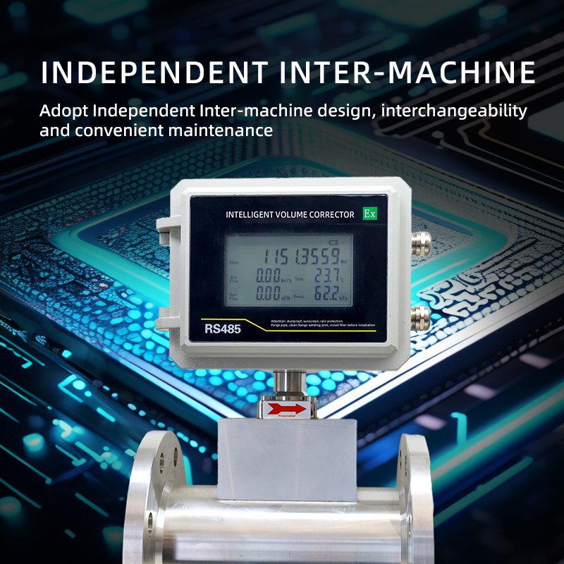 Explosion Proof Intelligent Liquefied Petroleum Gas Air Gas Flow Meter RS485 Gas Turbine Flowmeter