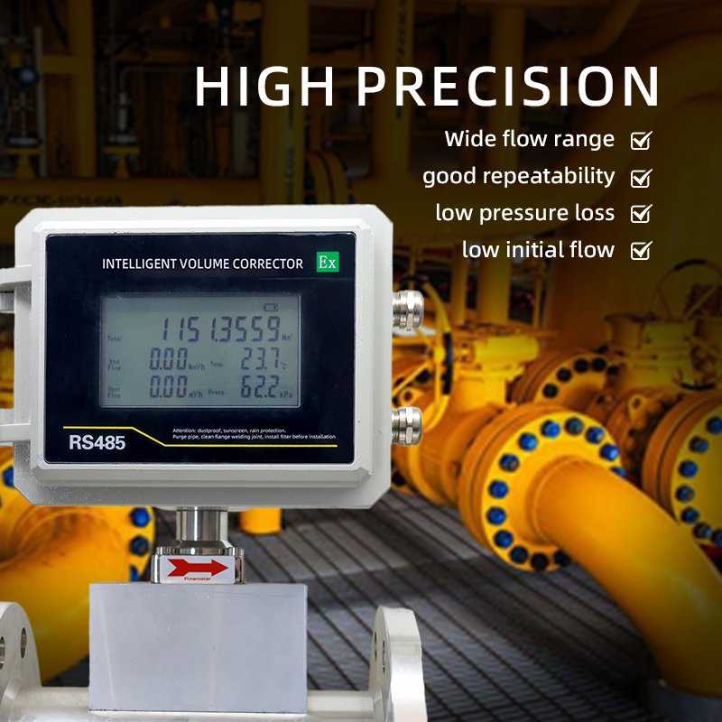 Explosion Proof Intelligent Liquefied Petroleum Gas Air Gas Flow Meter RS485 Gas Turbine Flowmeter