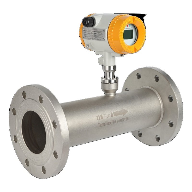 Compressed air Natural Gas Oxygen Nitrogen Mass Flow Meter 4-20mA Thermal Gas Mass Flowmeter High Gas Flow Meter