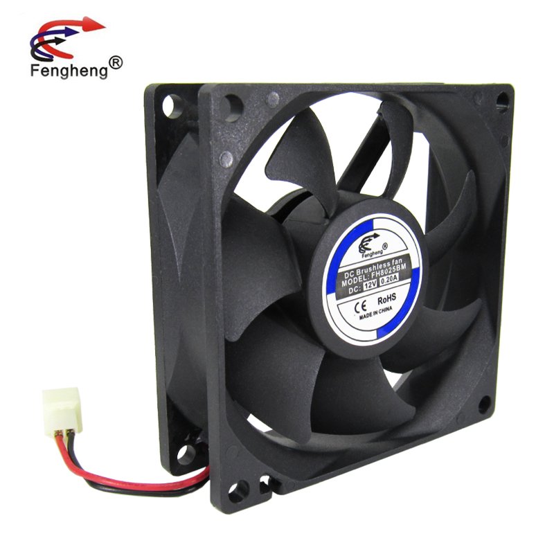 80mm 8cm DC Brushless Heat Extractor Exhaust Fan 12Volt 80*80*25mm 4 Pin 3 Inch Industrial Cooling Fan 8025
