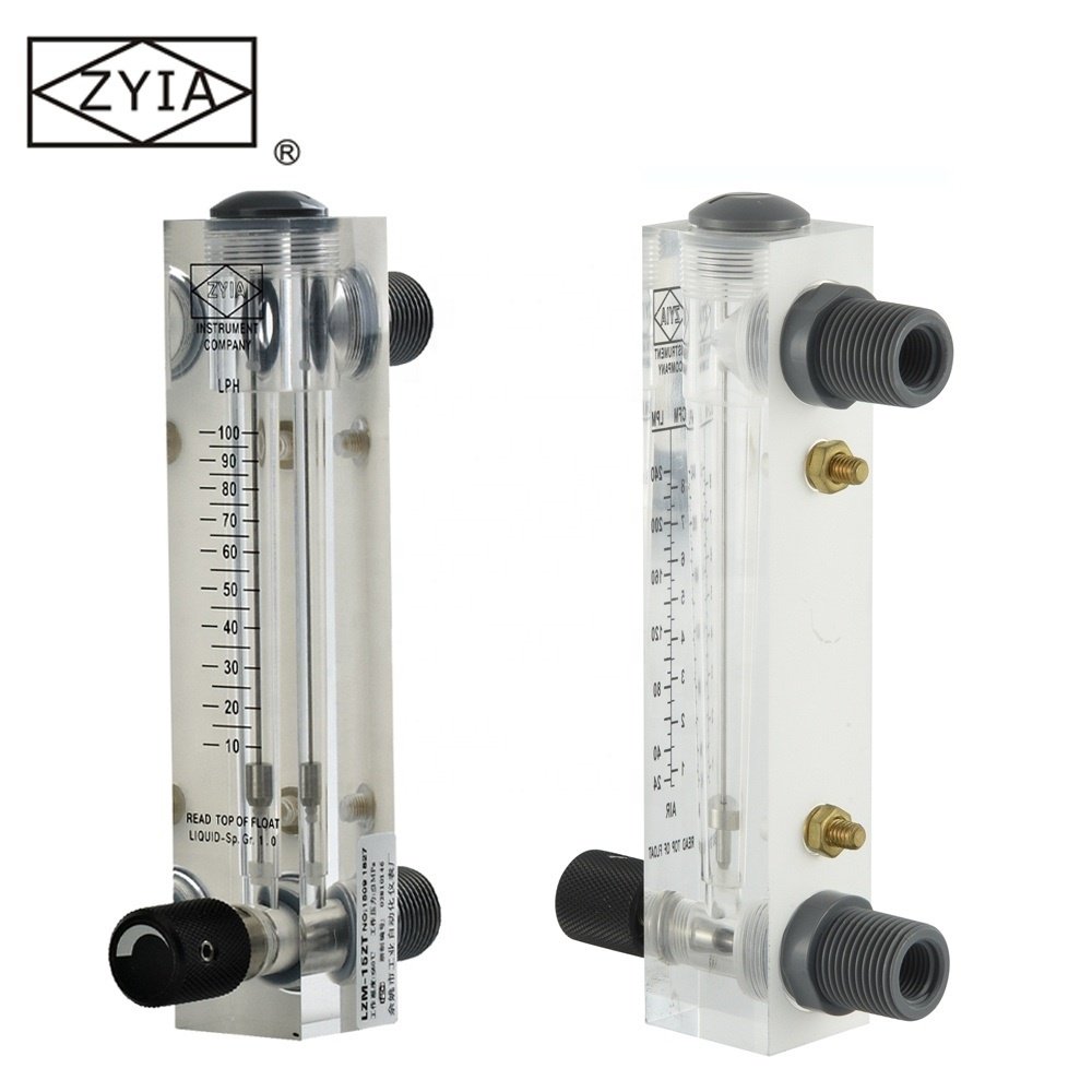 LZM-15ZT Hot Sales Panel Type Acrylic Low Flow 316 Stainless Steel Mechanical Rotameter Water Liquid Co2 Regulator Flowmeter