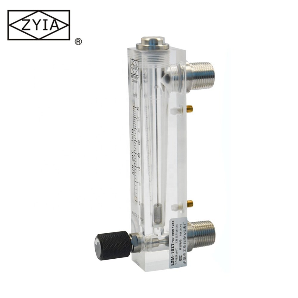 LZM-15ZT Hot Sales Panel Type Acrylic Low Flow 316 Stainless Steel Mechanical Rotameter Water Liquid Co2 Regulator Flowmeter