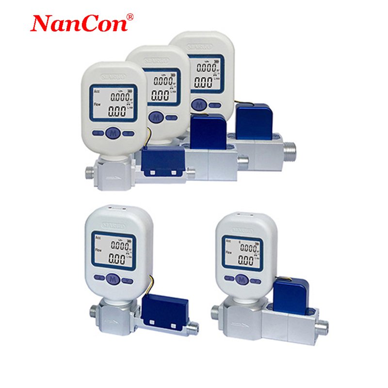 Portable Digital Air Mass Flow Meter Valve Control Version 0-150SLPM