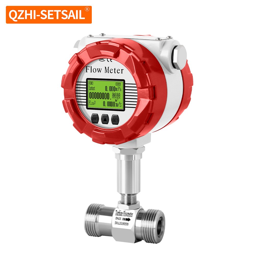 LWGY Liquid Turbine Flow Meter Rotor Sensor Diesel Gasoline Palm Oil Lube 4-20mA Flow Transmitter Water Flowmeters Factory Cheap