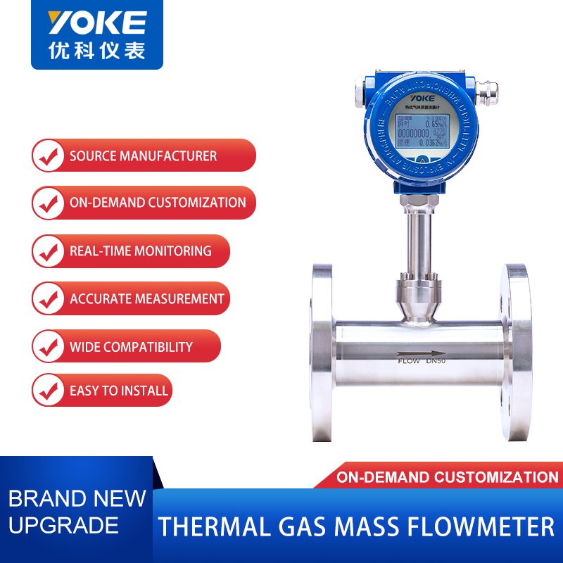 Co2 Oxygen Air Pulse Output Flow Meter Thermal Gas Mass Flow Meter