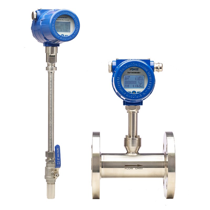 Compressed Air Flow Meter OLED Display Thermal Gas Mass Flow Meter