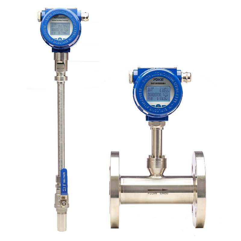 Compressed Air Flow Meter OLED Display Thermal Gas Mass Flow Meter