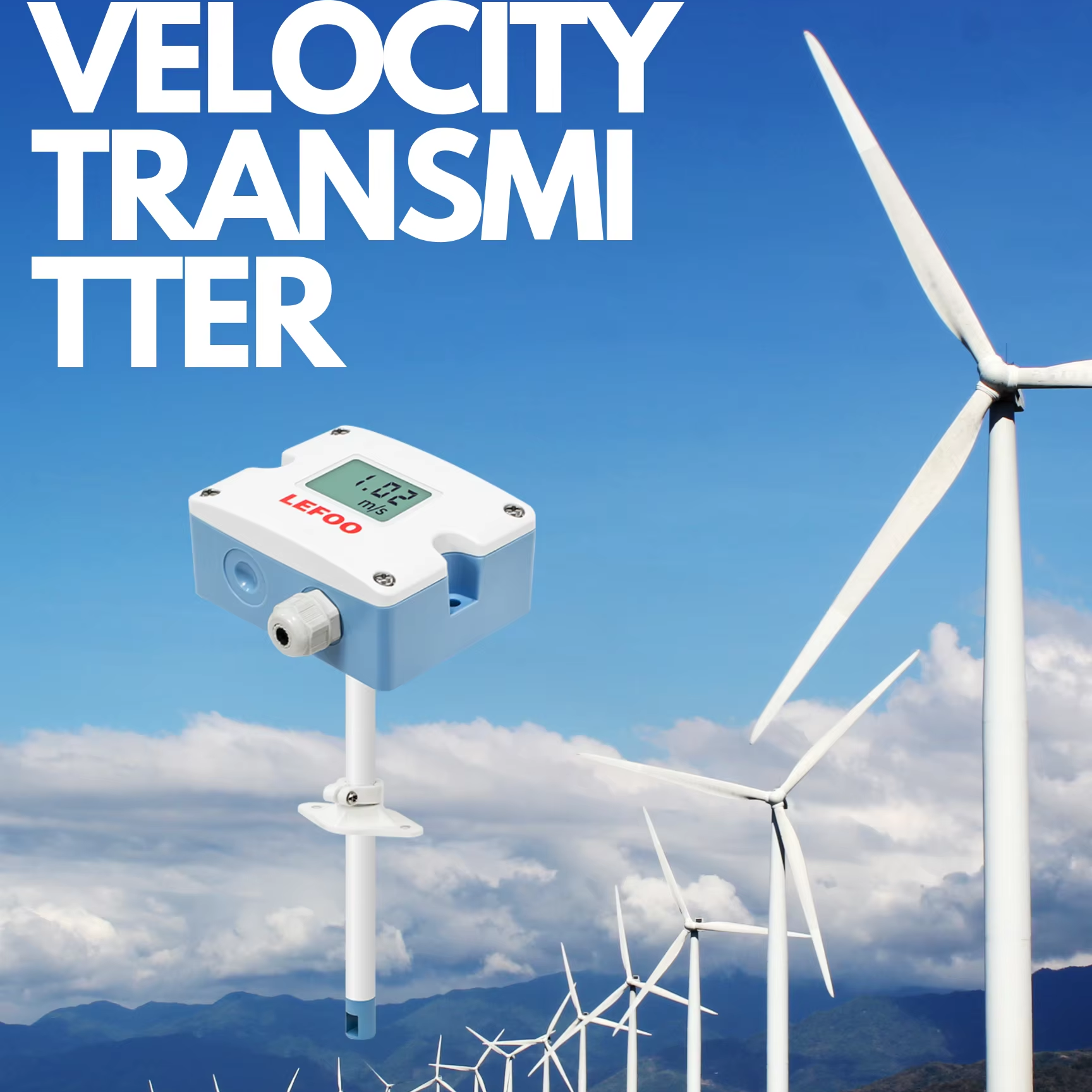 LEFOO High Accuracy Air Velocity Measurement Clean Room or Laminar Flow Control Air Flow Sensor