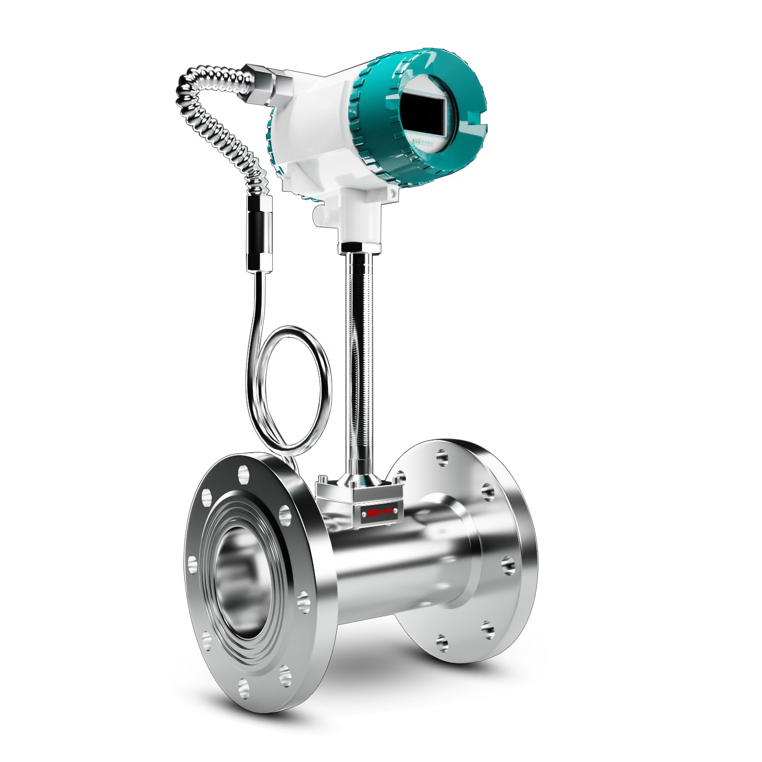 Pipe-clamp Flange Connection RS485 HART Steam Compressed Air Vortex Flow Meter