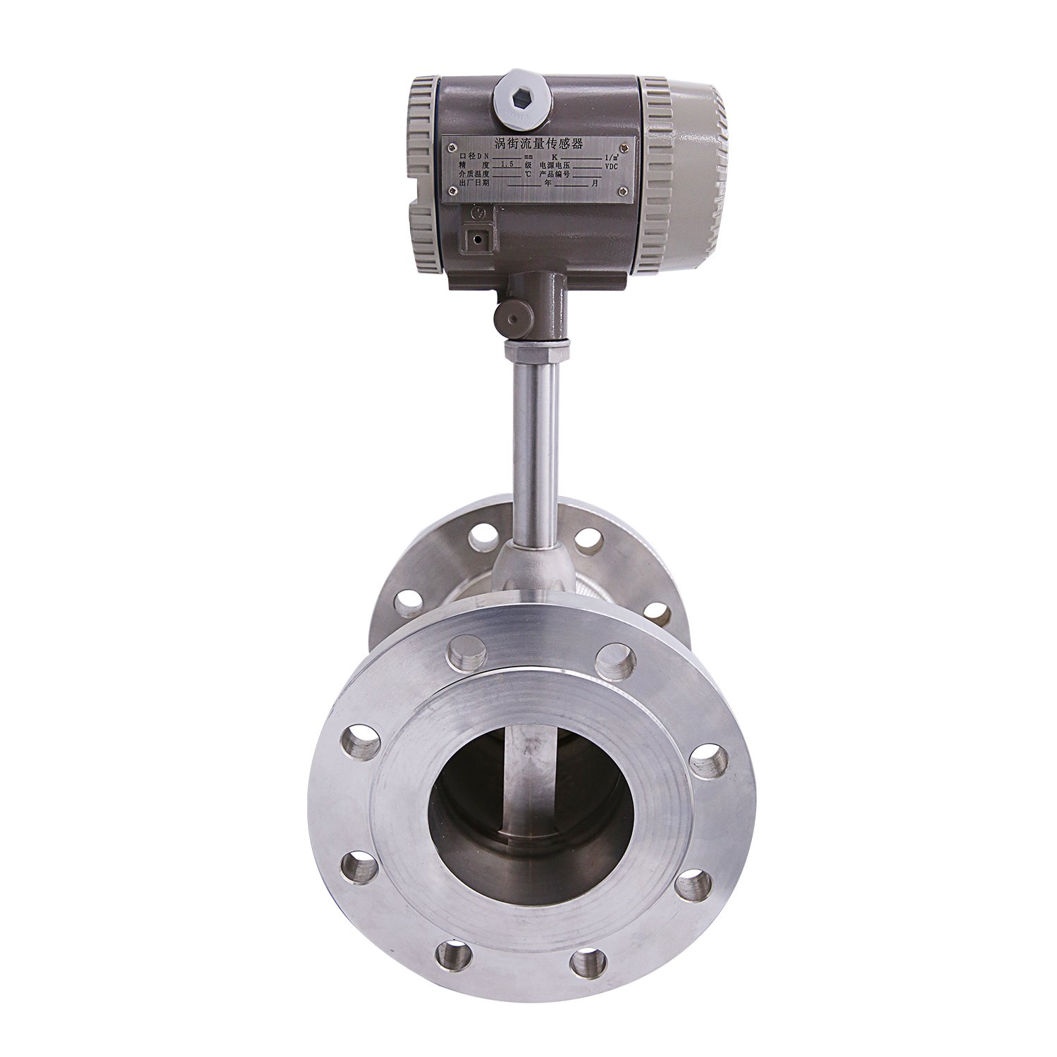 Steam Gas Water Alcohol 3 Inch Vortex Flow Meter DN80 150#