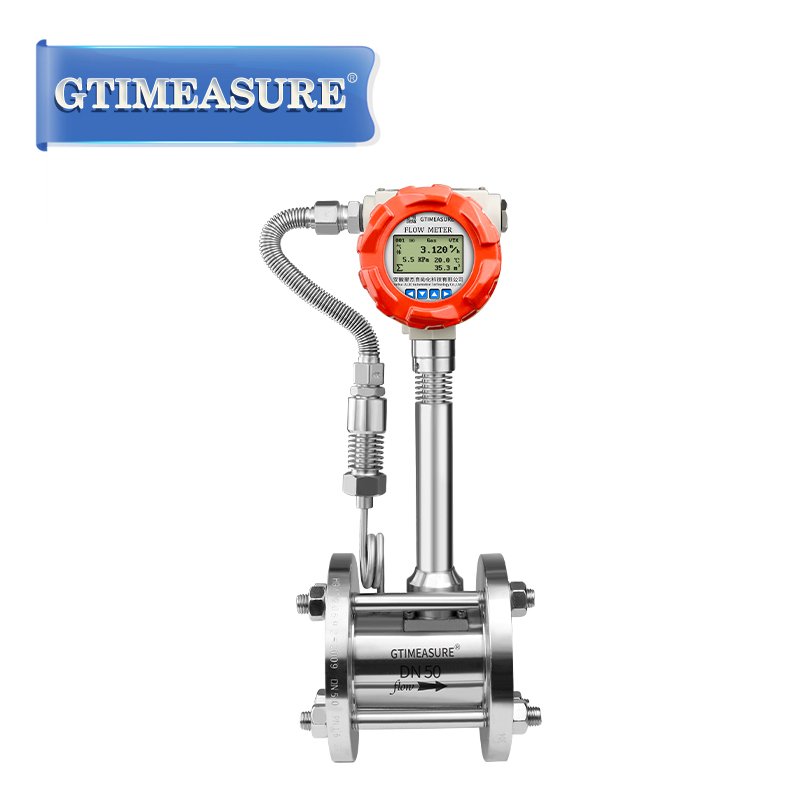DN50 DN100 Gas Flowmeter Compressed Air Natural Nitrogen Vortex Flow Meter for Temperature Pressure Compensation