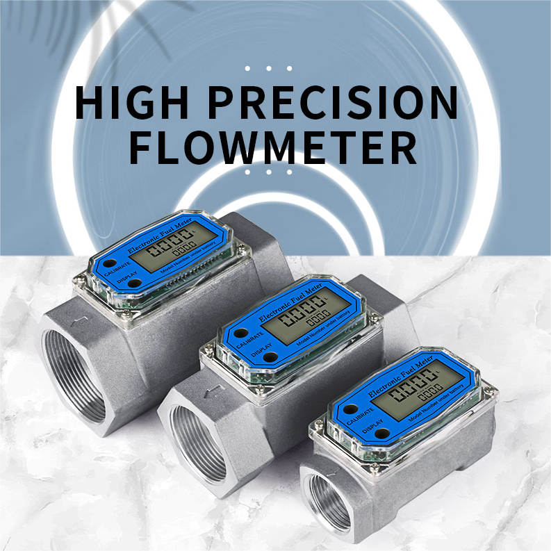 High Precision Mini Small Electronic Digital Turbine Flowmeter 1 Inch Electronic Diesel Fuel Oil Flow Meter