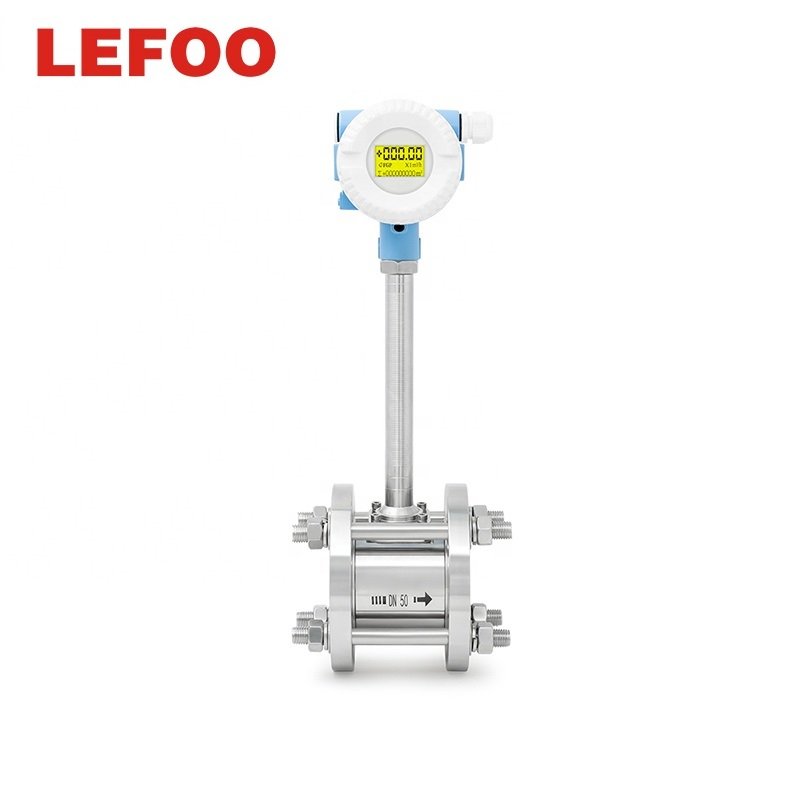 LEFOO Vortex Flowmeter with Digital Display Vortex Street Flow Meter Sensors DN15-1600 Steam Air Flow Measuring Tools