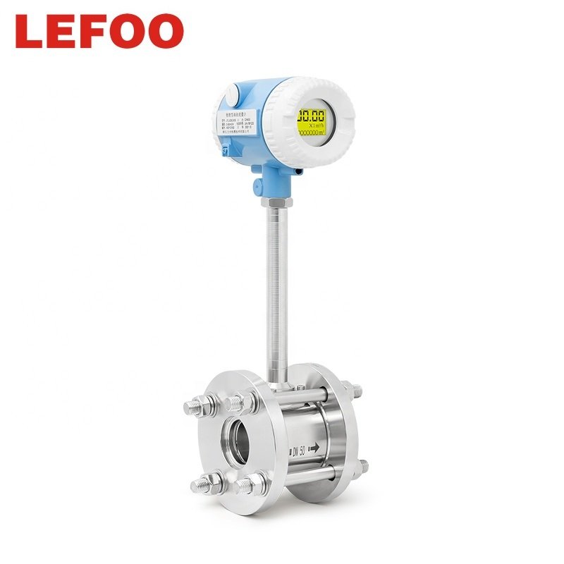 LEFOO Vortex Flowmeter with Digital Display Vortex Street Flow Meter Sensors DN15-1600 Steam Air Flow Measuring Tools