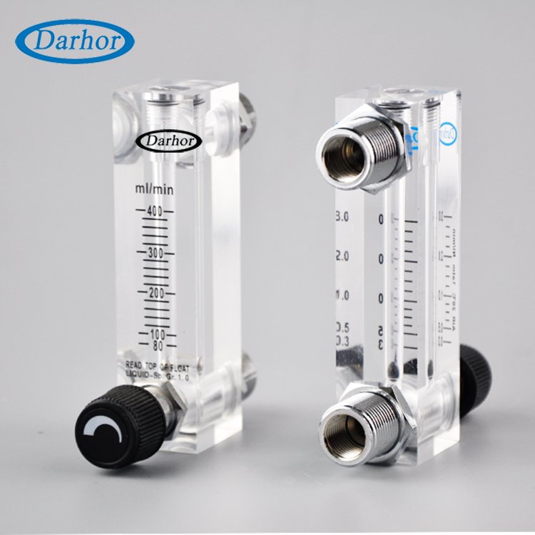 Darhor DFG-4T6T Panel Mount Acrylic Rotameter Gas air Flow Meter for Oxygen Ar CO2 Flowmeter
