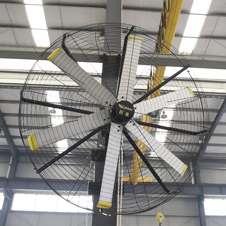JULAI 2m Large Wall Mounted Fan 80 Inch Wall Mounted Industrial Fan 6.5 ft air Circulator Fan Wall Mounted