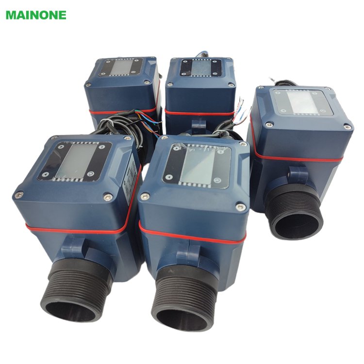 High Quality DC24V Power Supply High-Precision Electromagnetic Flowmeter 50mm LCD Display 4-20mA Plastic Flowmeter OEM