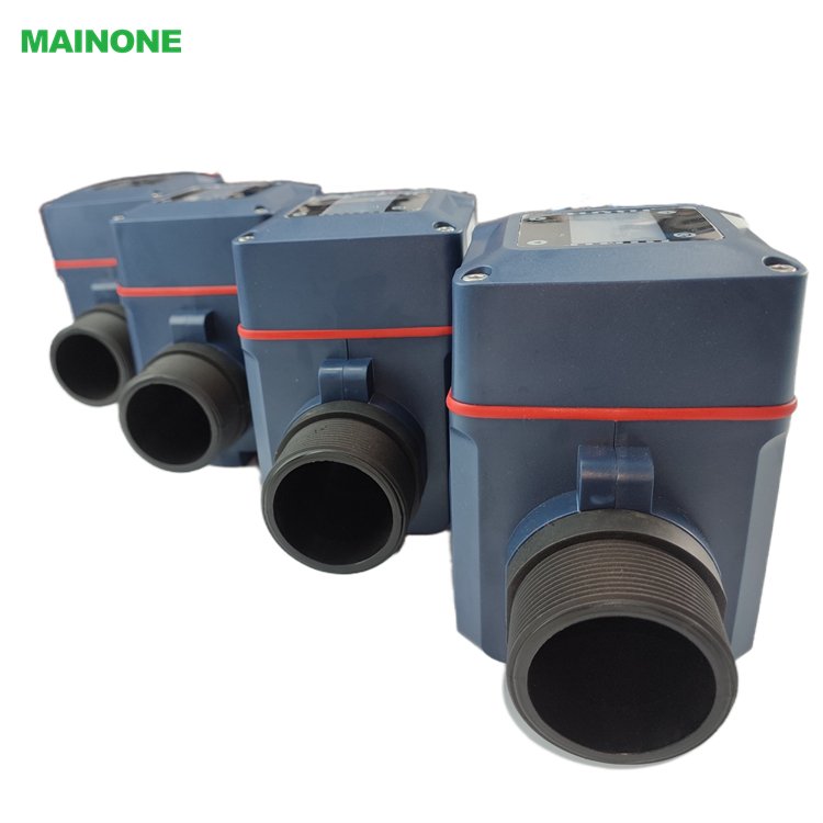 High Quality DC24V Power Supply High-Precision Electromagnetic Flowmeter 50mm LCD Display 4-20mA Plastic Flowmeter OEM