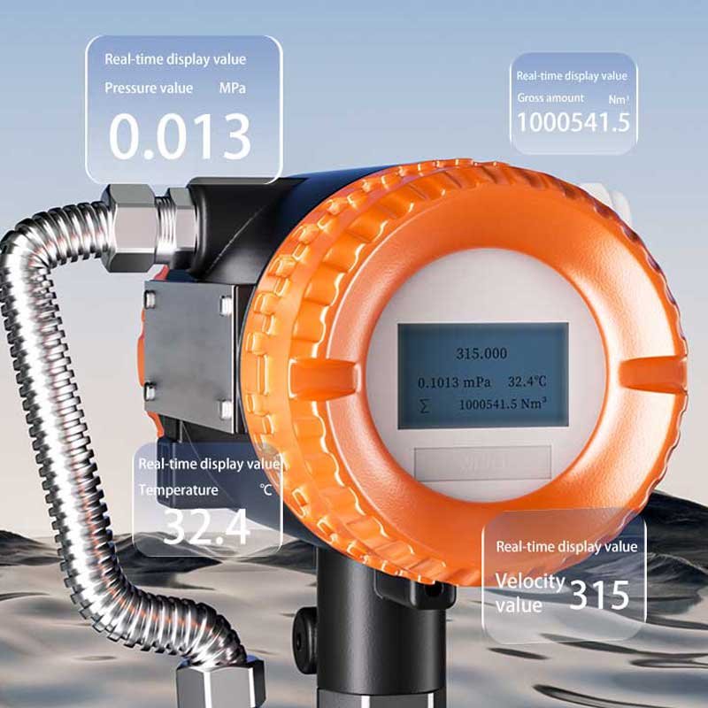 Clamped on Digital Display Air Flowmeter Factory Price Vortex Flowmeter Steam Vortex Flow Sensor