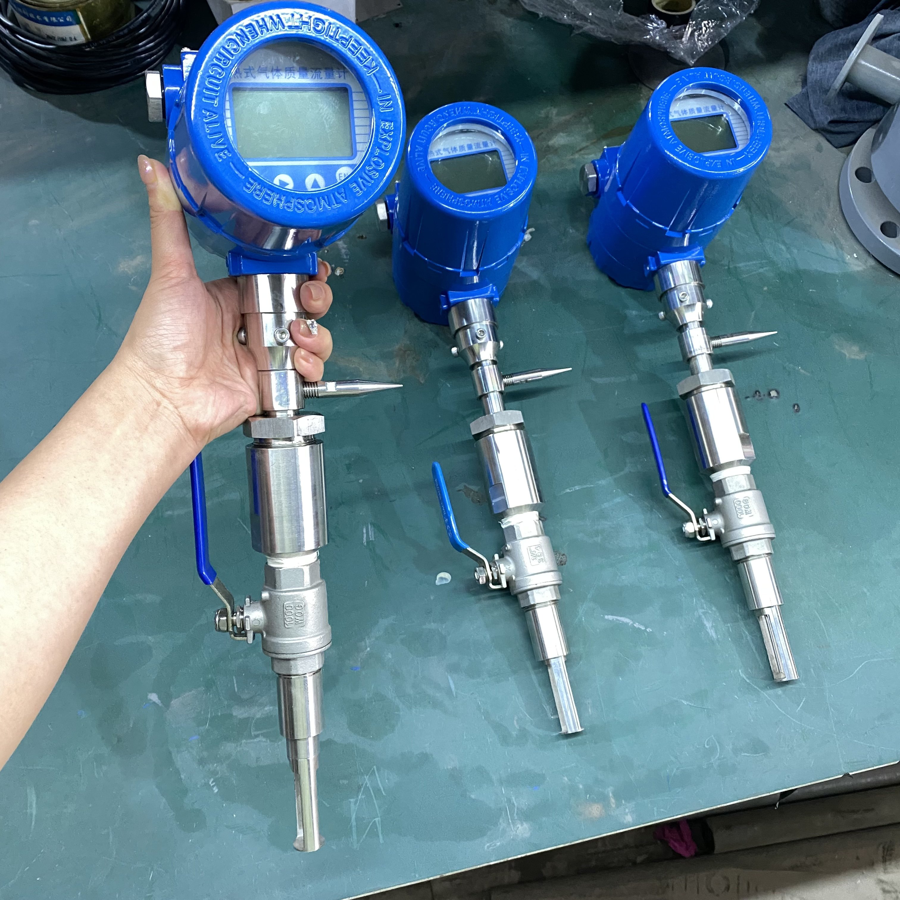 DN25mm LCD Display RS485 Micro Ammonia Biogas Flowmeter Oxygen Nitrogen Air Flow Thermal Gas Mass Flow Meter