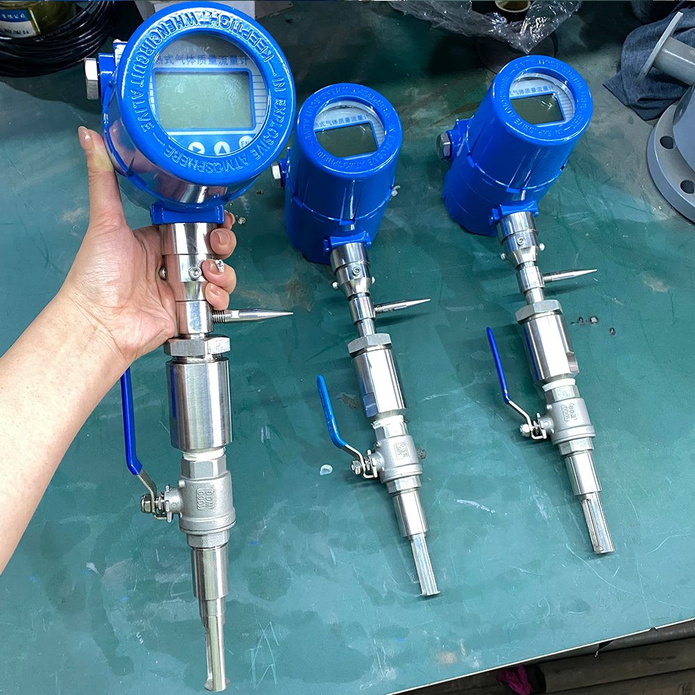 DN25mm LCD Display RS485 Micro Ammonia Biogas Flowmeter Oxygen Nitrogen Air Flow Thermal Gas Mass Flow Meter