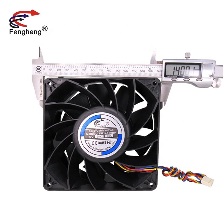 140x140x50mm Booster Fan High-Speed 140mm 5.5-inch DC 12v 24v 48v High Air Volume High Pressure Brushless Booster Fan