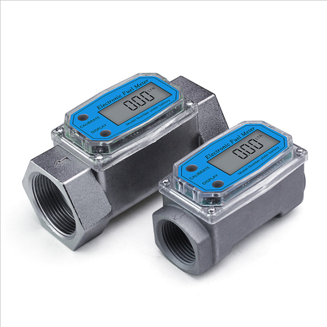 Electronic Aluminum Turbine Digital Diesel Fuel Flow Meter with LCD Display Flowmeter