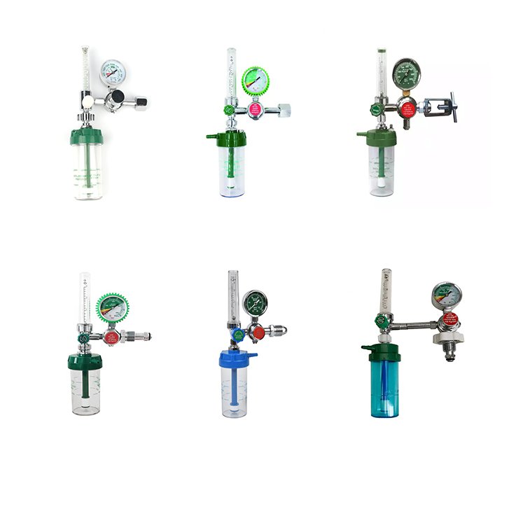 Low Price Oxygen Pressure Gas Regulator Inhaler O2 Pressure Reducer Oxygen Gauge Flow Meter