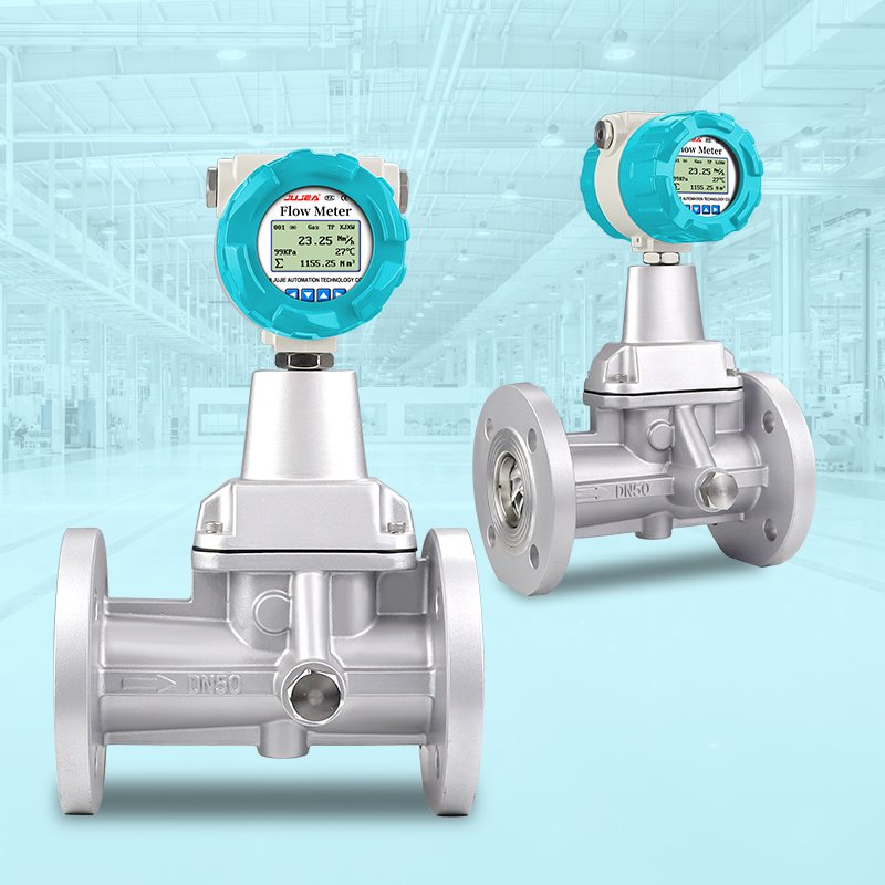 Precession Vortex Flowmeter Flange Connection Natural Gas Methane Air Nitrogen Oxygen Gas Flow Meters Modbus Output