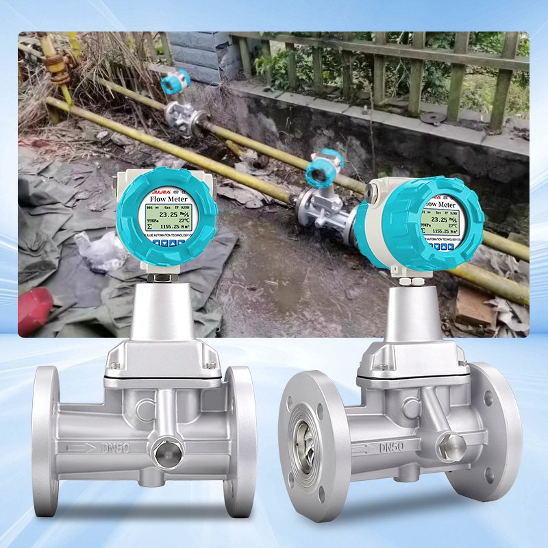 Precession Vortex Flowmeter Flange Connection Natural Gas Methane Air Nitrogen Oxygen Gas Flow Meters Modbus Output