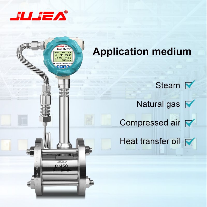 Manufacturer Wholesale Vortex Flowmeter Clamped Flange Gas Liquid Air Flow Meter Natural Gas Flow Meters