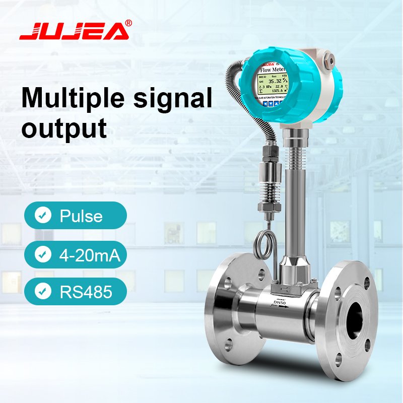 Manufacturer Wholesale Vortex Flowmeter Clamped Flange Gas Liquid Air Flow Meter Natural Gas Flow Meters