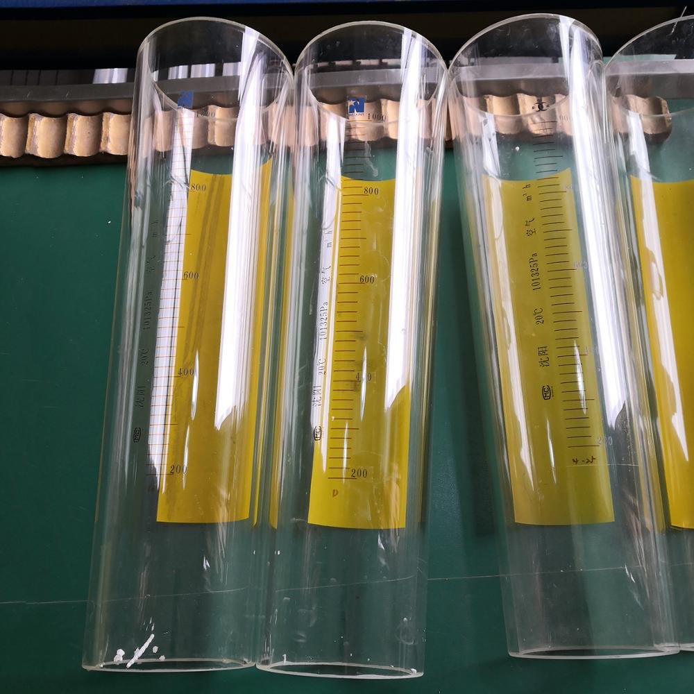 China Special Ends Borosilicate Heat Resistant Flow Tube Glass Pipe with Scale Rotameter
