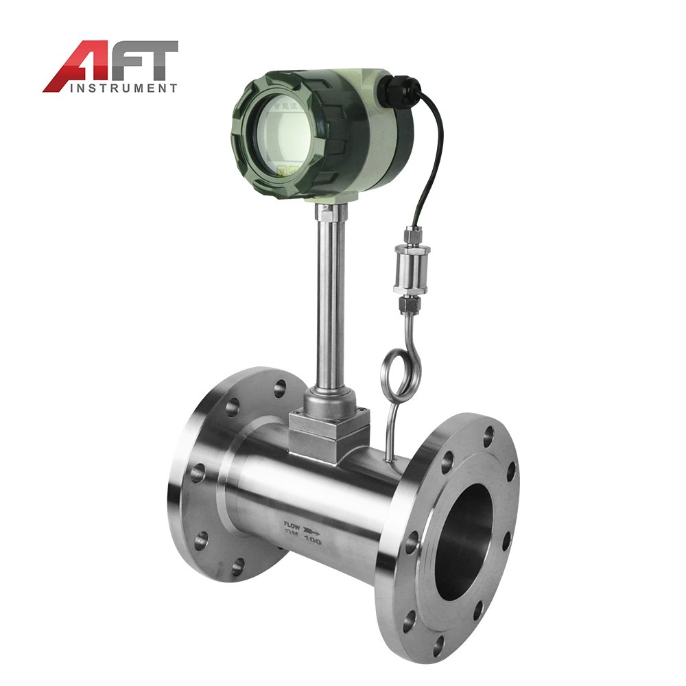 Digital 4-20ma 2 Wires Current Output 304 Compress Dirty Gas air vortex Flow Meter