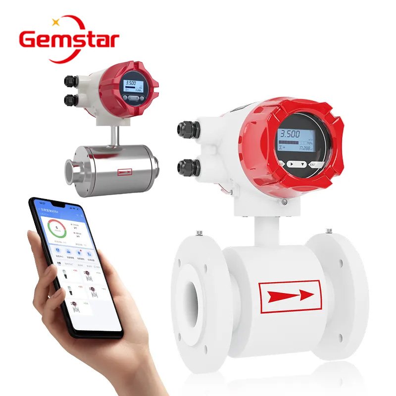 Industrial Master High-Rangeability Electromagnetic Flow Meter Stainless Steel Digital Meter Water Oil Liquid Air OEM