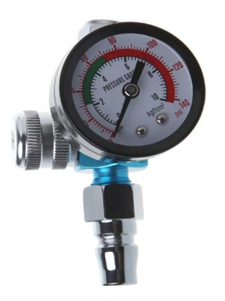 Spray Gun Breech Truck air Pressure Regulator Flow Meter