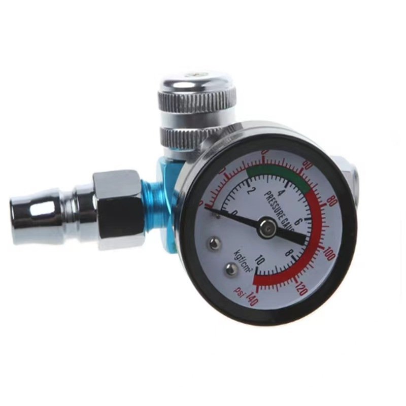 Spray Gun Breech Truck air Pressure Regulator Flow Meter