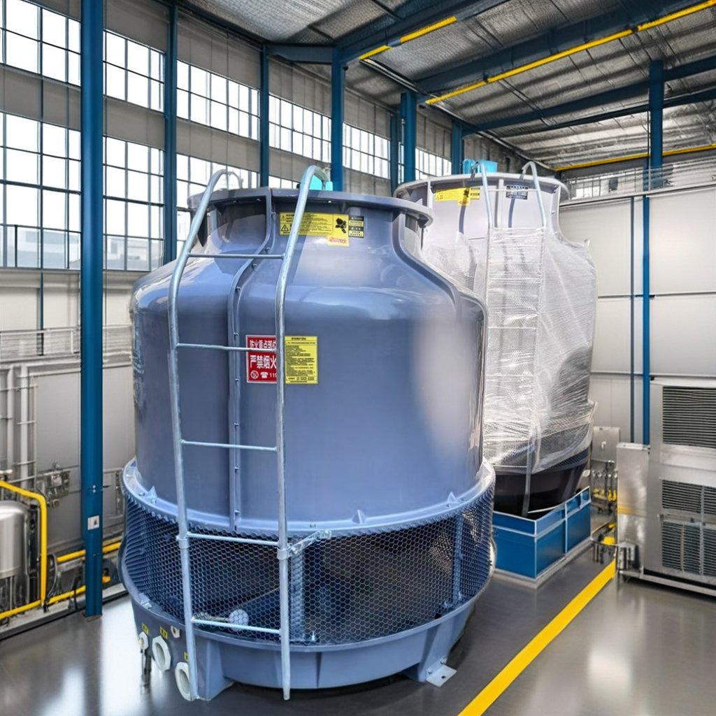 Customized Industrial Reverse Flow Fiberglass Circular Cooling Tower Energy-saving Refrigeration Cooling Tower