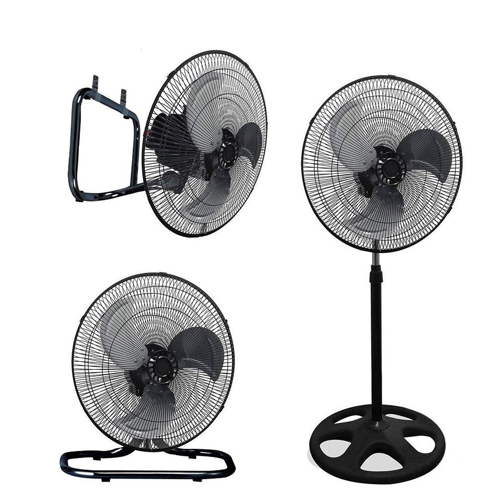 Pedestal Powerful Electric Metal Material 3 in 1 Industrial Fan Round Flow 16 18 20 Inch Standing Fan