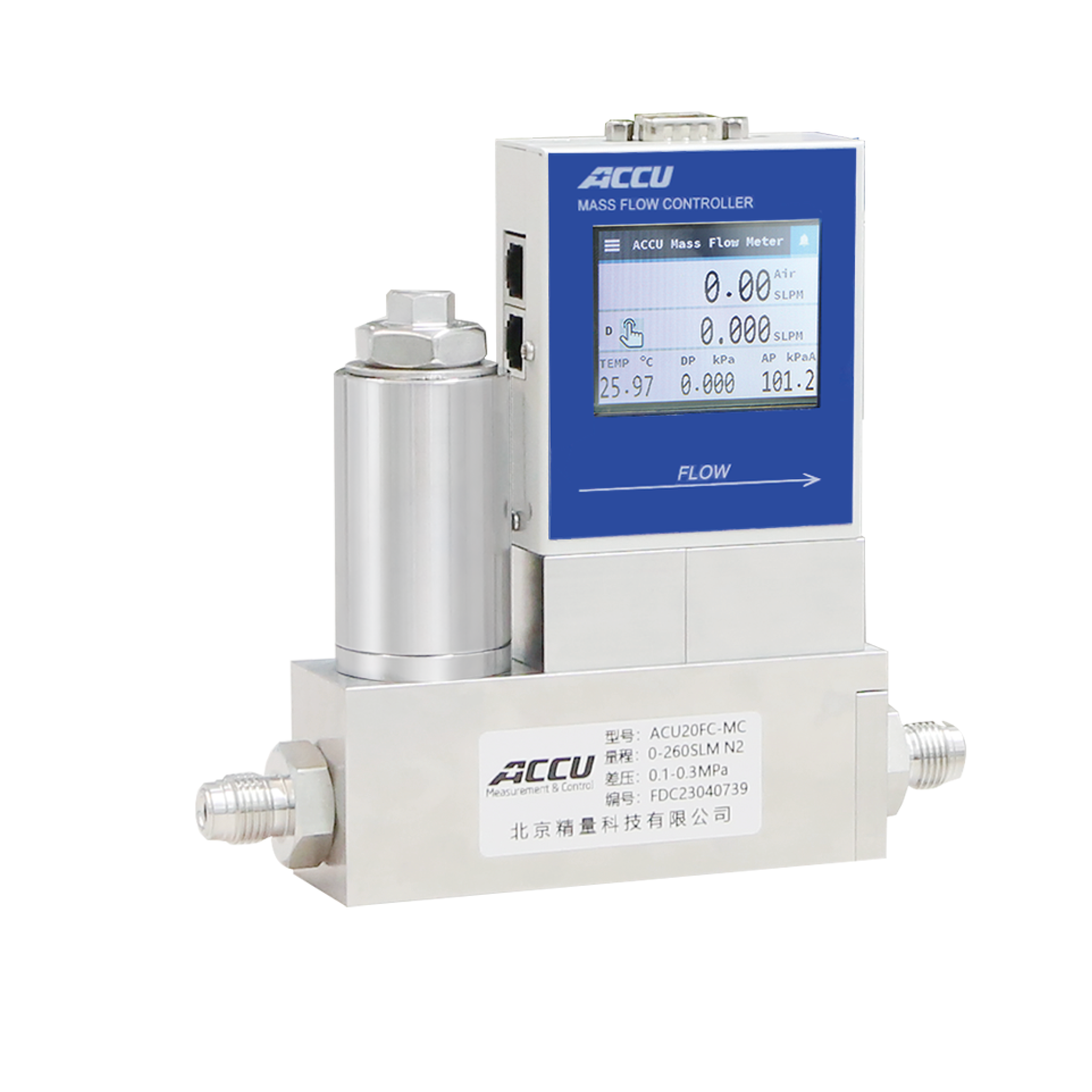 Factory Supply Stainless Steel Mass Flow Controller CO2 Gas Mass Flow Meter Air Mass Flow Controller by Company