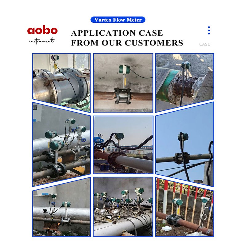 AOBO Stainless Steel Vortex Flow Meter DN 50 Steam Air Flow Meter Efficient Measurement Device OEM ODM