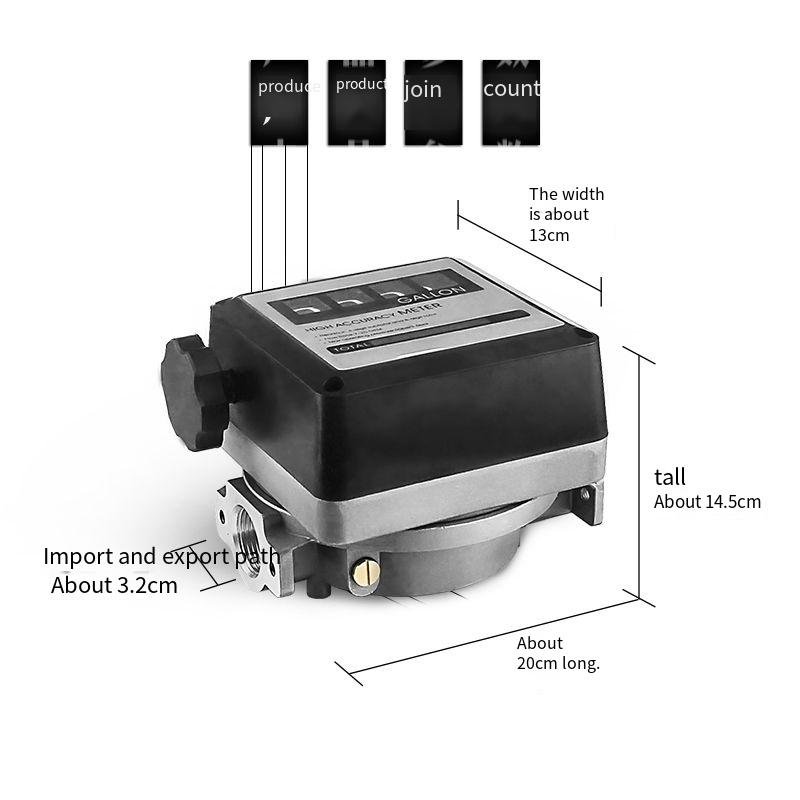 High Precision Aluminum Housing Number Digital Display Mechanical Flowmeter Lpg Gas Mechanical Flow Meters